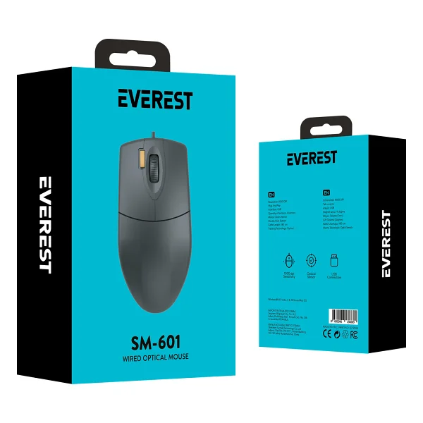 Everest Sm-601 Optik Kablolu Mouse - Görsel 5