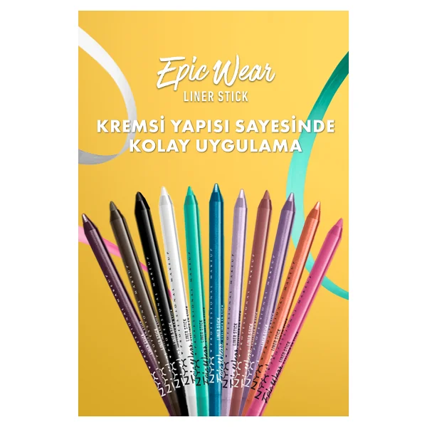 Nyx Professional Makeup Epic Wear Liner Sticks Göz Kalemi - Emerald Cut - Yeşil - Görsel 7