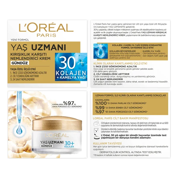 L'oreal Paris Yaş Uzmanı 35+ Collagen Kırışıklık Karşıtı 50 Ml Gündüz Kremi - Görsel 10