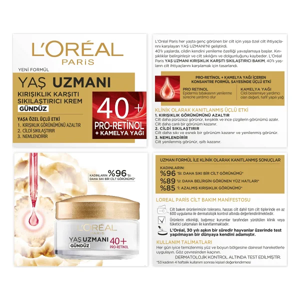 L'oreal Paris Yaş Uzmanı 45+ Retino-Peptit Kırışıklık Karşıtı 50 Ml Gündüz Kremi - Görsel 9