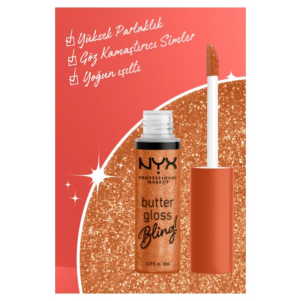 Nyx Professional Makeup Butter Gloss Bling Işıltılı Dudak Parlatıcısı - Görsel 10