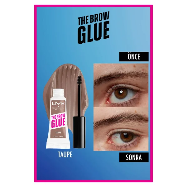 Nyx Professional Makeup The Brow Glue Taupe Kaş Sabitleyici - Görsel 8