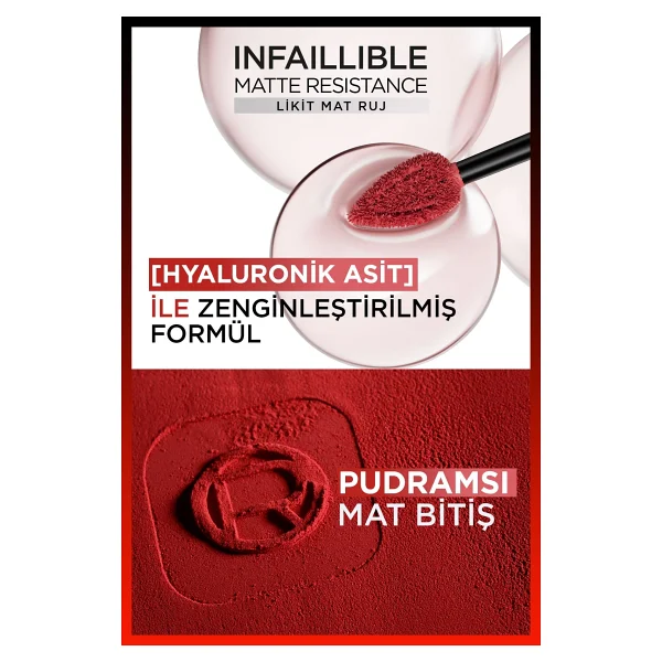 L'oreal Paris Infaillible Matte Resistance 120 Major Crush Likit Ruj - Görsel 8