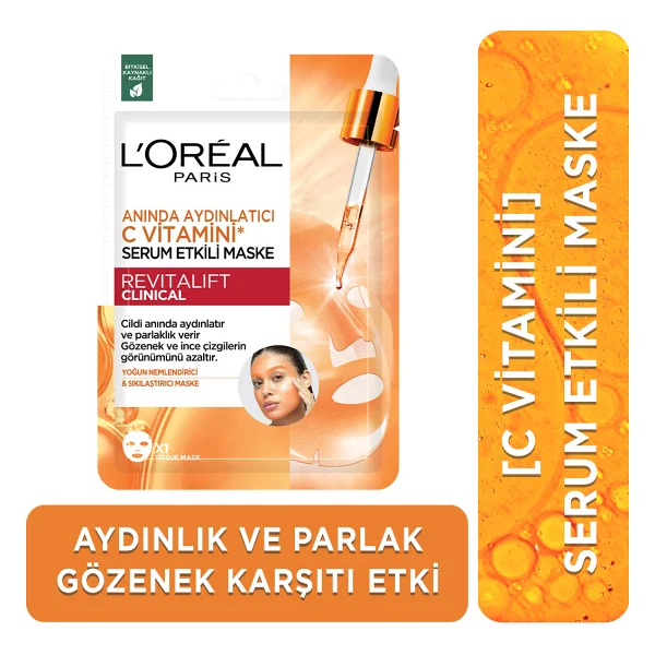 L'oreal Paris Revitalift Clinical Anında Aydınlatıcı C Vitamini Serum Etkili Kağıt Maske - Görsel 4