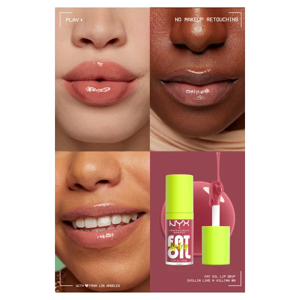 Nyx Professional Makeup Fat Oil Lip Drip Parlatıcı Dudak Yağı - Chillin' Like A Villain Parlak Bitiş 4.8 Ml - Görsel 8