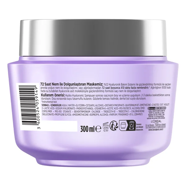 Loreal Elseve Hydra Hyaluronic 72 Saat Nem İle Dolgunlaştıran Maske 300 Ml - Görsel 6