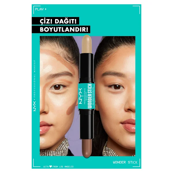 Nyx Professional Makeup Wonderstick Çift Taraflı Stick Kontür - Görsel 6