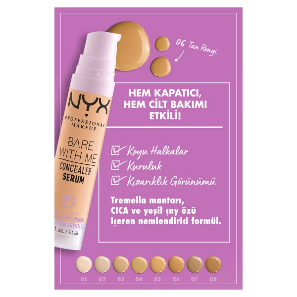 Nyx Professional Makeup Bare With Me 06 Tan 9.6 Ml Serum Kapatıcı - Görsel 7