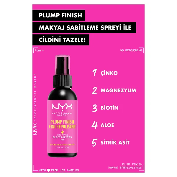 Nyx Professional Makeup Plump Finish 60 Ml Makyaj Sabitleme Spreyi - Görsel 7