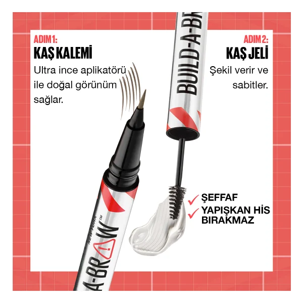 Maybelline New York Build A Brow 2 İn 1 Soft Brown Kaş Kalemi Ve Jeli - Görsel 7