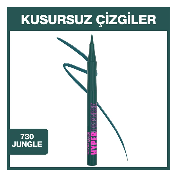 Maybelline Hyper Precise All Day 730 Jungle Green Eyeliner - Görsel 10