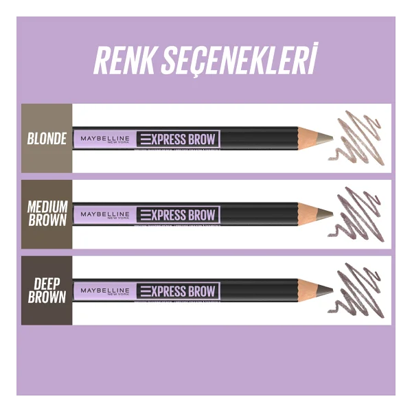 Maybelline Express Brow Shaping Deep Brown Kaş Kalemi - Görsel 3