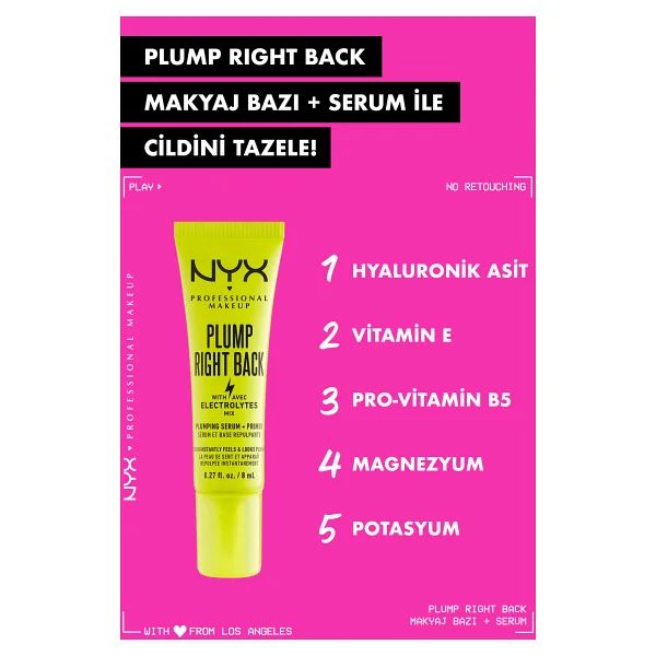 Nyx Professional Makeup Plump Serum Right Back Makyaj Bazı 8 Ml - Görsel 7