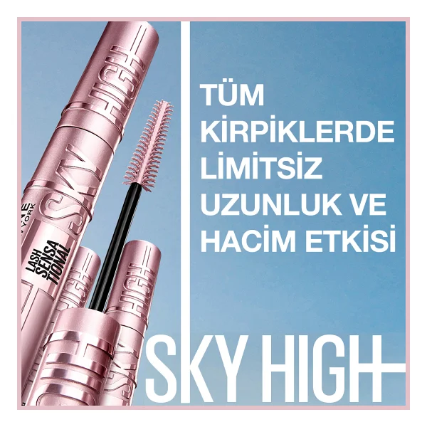 Maybelline New York Lash Sensational Sky High Kahverengi Maskara - Görsel 10