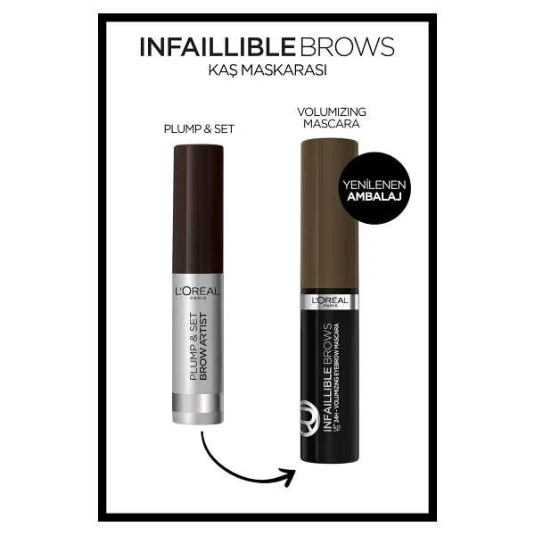 L'oreal Paris Brow Artist Plump Set 109 Ebony Kaş Sabitleyici Maskara - Görsel 2