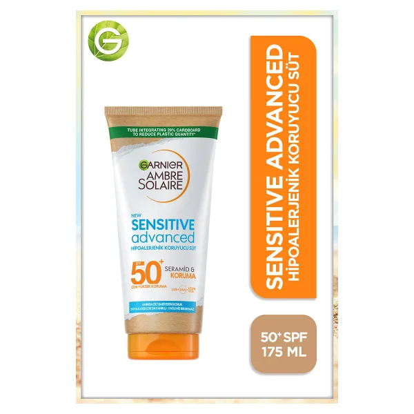 Garnier Ambre Solaire Sensitive Advanced 50 Faktör Güneş Koruyucu Süt 175 Ml - Görsel 4