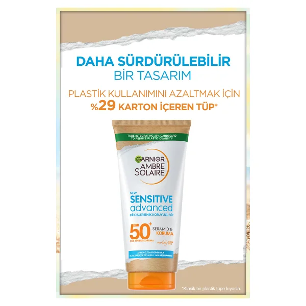 Garnier Ambre Solaire Sensitive Advanced 50 Faktör Güneş Koruyucu Süt 175 Ml - Görsel 5