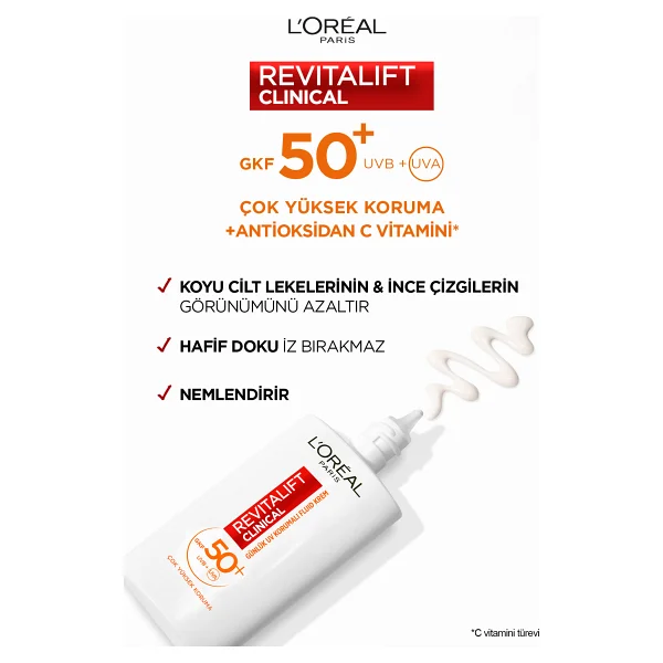 L'oreal Paris Revitalift Clinical 50 Ml 50 Faktör Güneş Kremi - Görsel 7