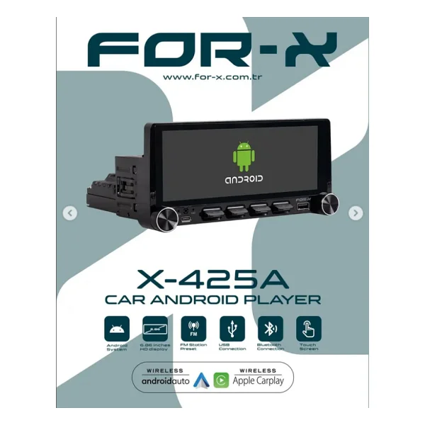 For-X X-425A 6.86" Ekranlı Oto Teyp 2/32 Android - Görsel 6