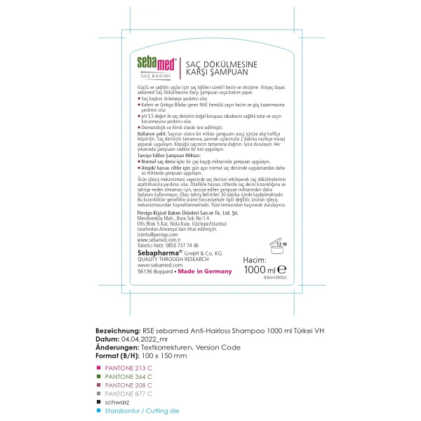 Sebamed 1000 Ml Saç Dökülmesine Karşı Şampuan - Görsel 8