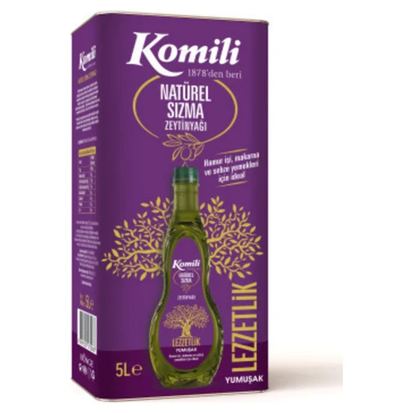 Komili Ege Lezzetlik Yumuşak Natürel Sızma Zeytinyağı 5 Lt - Görsel 4