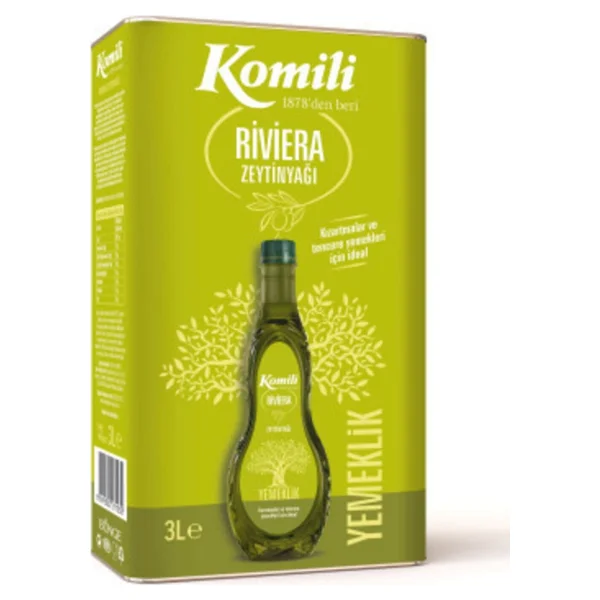 Komili Yemeklik Riviera Zeytinyağı 3 Lt Teneke - Görsel 4