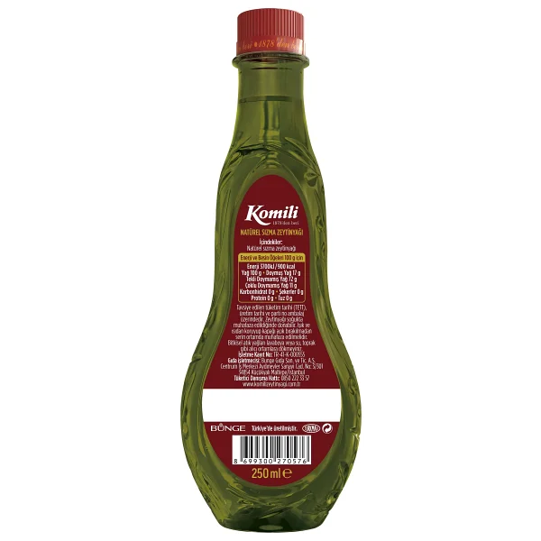 Komili Lezzetlik Meyvemsi Natürel Sızma Zeytinyağı 250 Ml - Görsel 3
