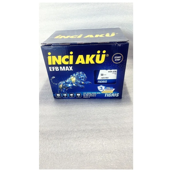 İnci Efb Max Tigris 12 V 65 Ah Start-Stop Akü - Görsel 3