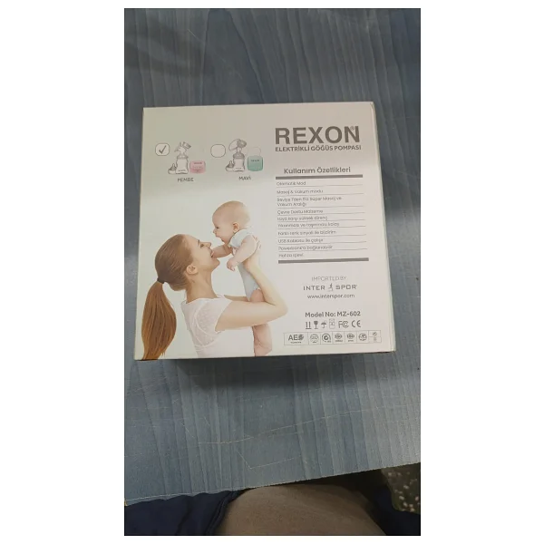 Rexon USB Elektrikli Göğüs Pompası Masaj Ve Biberon Özellikli 9 Farklı Mod Süt Sağma Pompası - Mavi - Görsel 9