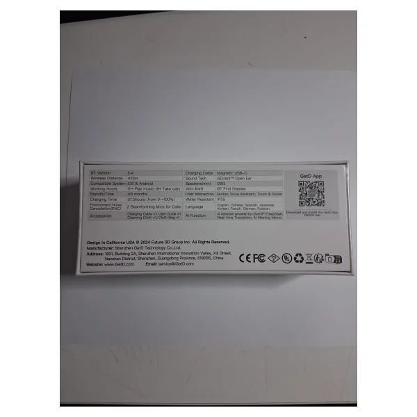 Get D Getd Gg13litec3 Akıllı Gözlük - Çeviri, Müzik Ve Arama Özellikli Bluetooth Gözlük(Kamerasız) - Görsel 10
