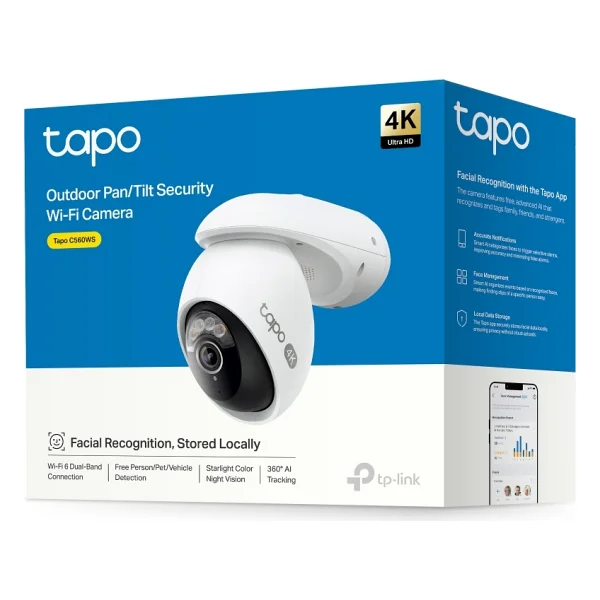 Tp-Link Tapo C560ws 8 Mp 360 Derece 4K Gece Görüşlü Ip Wi-Fi Güvenlik Kamerası - Görsel 9