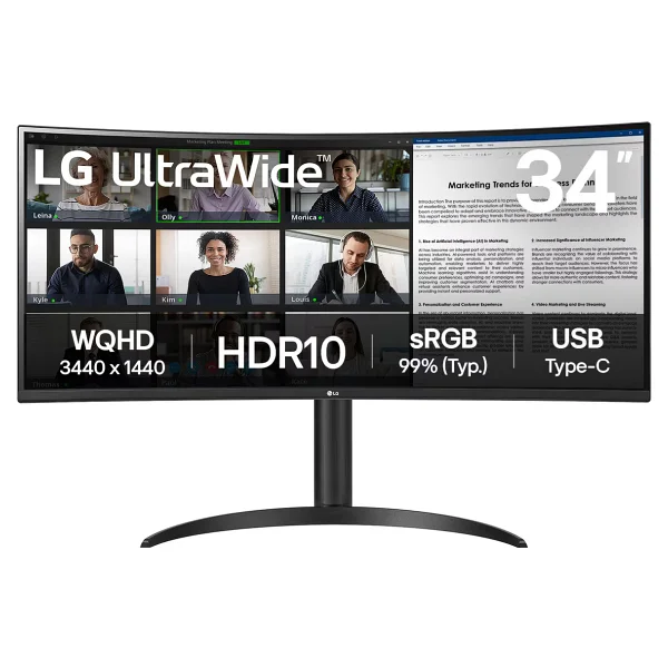 Lg Ultrawide 34wr55qk-B 34" 5 Ms Wqhd Curved 100 Hz Monitör - Görsel 8