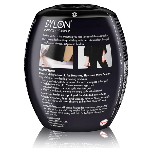 Dylon Matik Kumaş Boyası Dylon Matik Siyah Kumaş Boyası 350g - Görsel 8