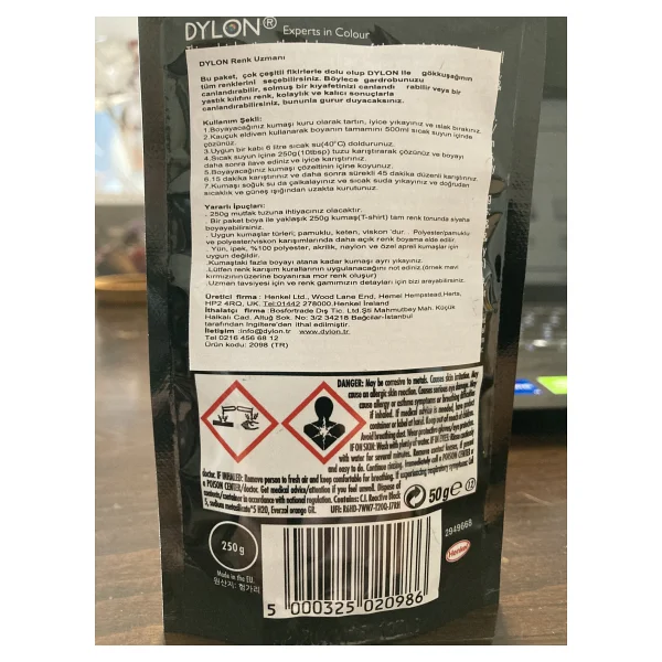 Dylon Yoğun Siyah Elde Boyama Kumaş Boyası 50g - Görsel 7