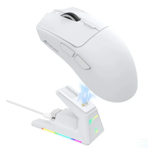 Attack Shark X1 Kırmızı Şarj İstasyonlu Kablosuz Oyuncu Mouse - Görsel 5