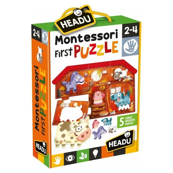 Headu Montessori First Puzzle The Farm (İlk Yapbozum-Çiftlik) 2-4 Yaş - Görsel 5