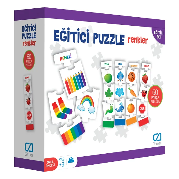 Ca Games Eğitici Çocuk Puzzle Renkler 60 Parça - Görsel 3