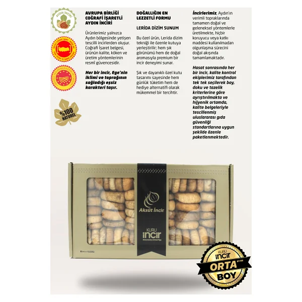 Aksüt İncir Kuru Incir Lerida Dizim 1000g Aydın Inciri (Ab Coğrafi Işaretli) - 1 Kg - Görsel 9