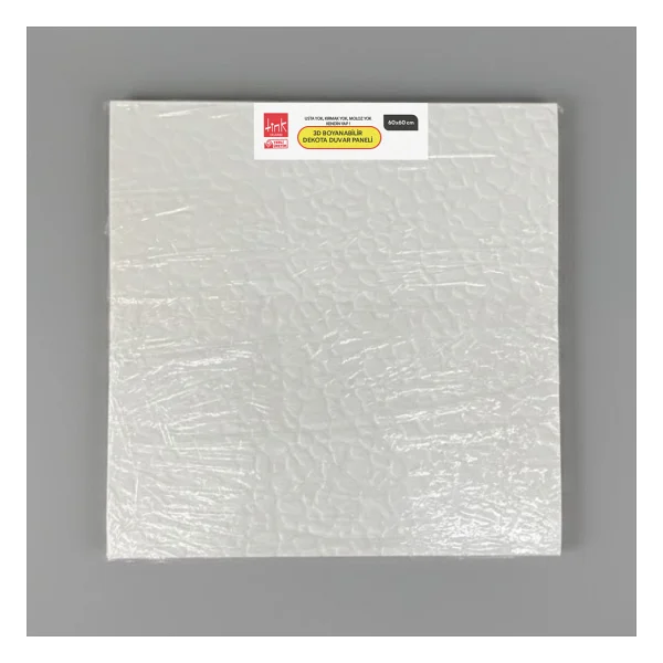Tink Kendinden Yapışkanlı 3d Duvar Paneli Boyanabilir Dekota 60x60 Cm Geometrik Desenli (4 Adet) - Görsel 10
