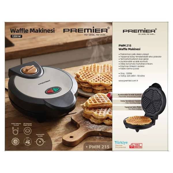 Premier Pwm 215 Siyah Waffle Makinesi - Görsel 7
