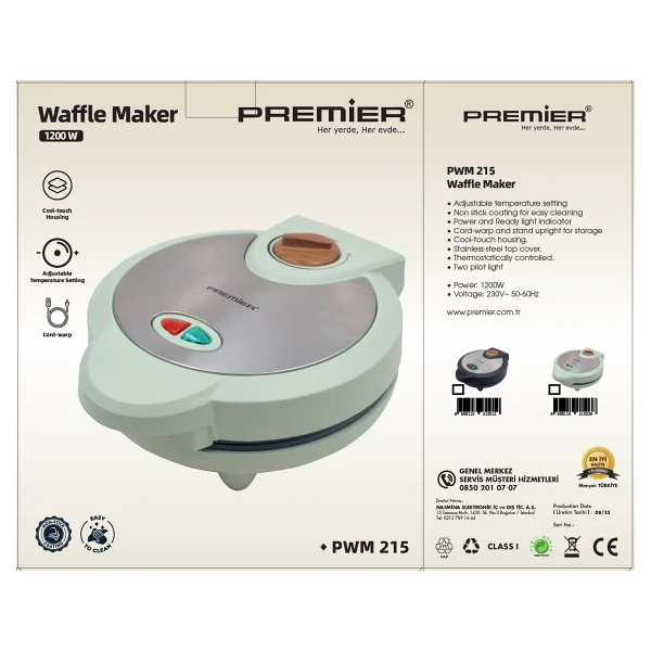 Premier Pwm 215 Siyah Waffle Makinesi - Görsel 8
