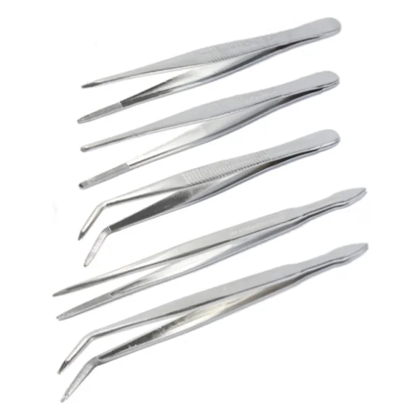 Labolist Penset 5'li Takım Set 13 - 16 Cm Nikel Kaplama - Görsel 9