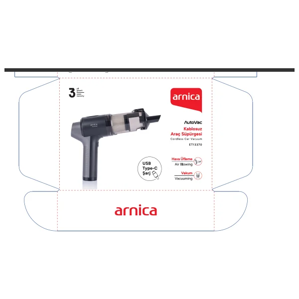 Arnica Autovac Et13370 Şarjlı Araç Süpürgesi - Görsel 9