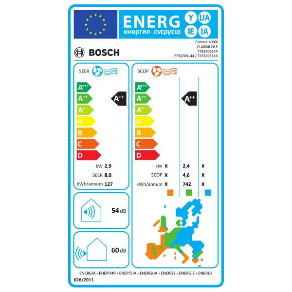 Bosch Climate 4000i 26 E A++ 9000 Btu Inverter Duvar Tipi Klima - Görsel 4
