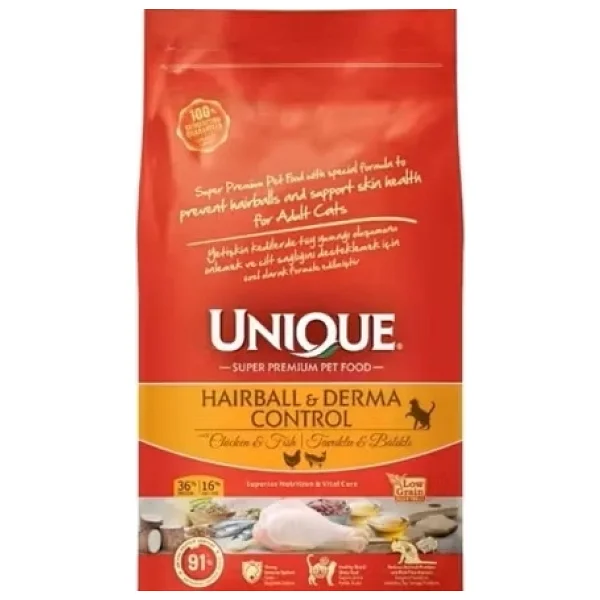 Unique Derma & Hairball Control Deri Ve Tüy Sağlığı Kedi Maması 1,5 Kg - Görsel 2