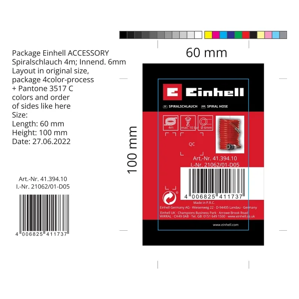Einhell 4139410 6 Mm 4 M Spiral Hortum - Görsel 5