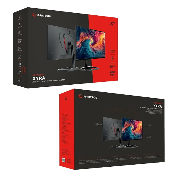 Rampage Xyra Xr27c300f 27" 1 Ms Full HD Curved 300 Hz Oyuncu Monitörü - Görsel 10