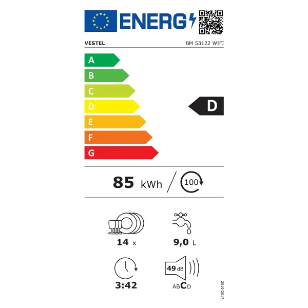 Vestel Bm 53122 Wi-Fi 5 Programlı Bulaşık Makinesi - Görsel 4