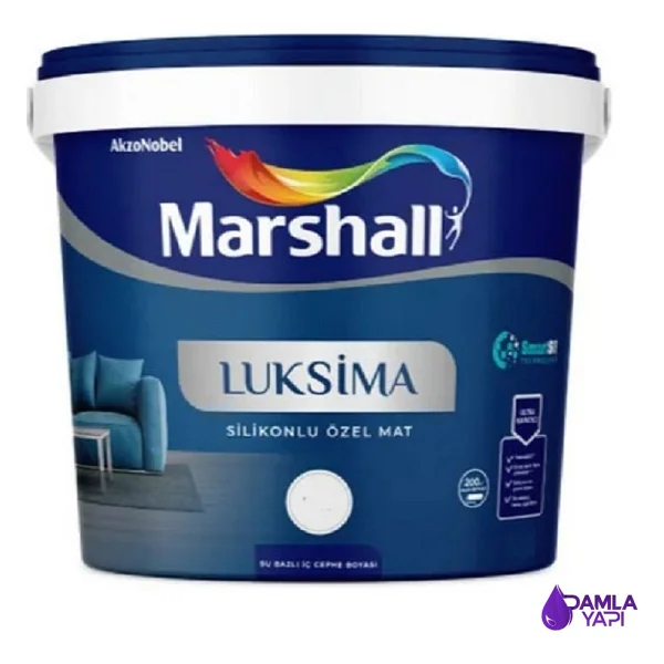 Marshall Luksima Silikonlu Özel Mat 15 Lt İç Cephe Boyası - Görsel 6