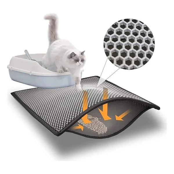 ByPet Elekli Kedi Kumu Paspası Küçük Boy (Gri) - Görsel 3